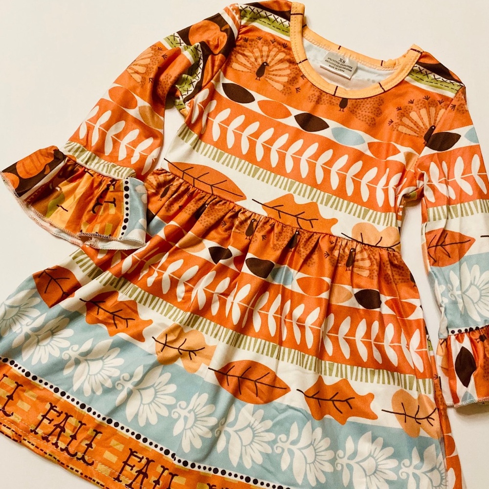 New Fall girls boutique dress super soft silky feel